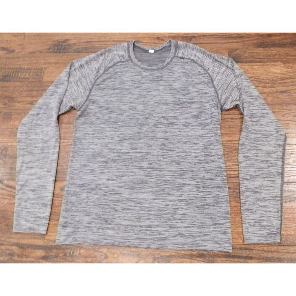Lululemon Athletica Gray Metal Vent Tech Long Sleeve Shirt Top Men's Size Medium